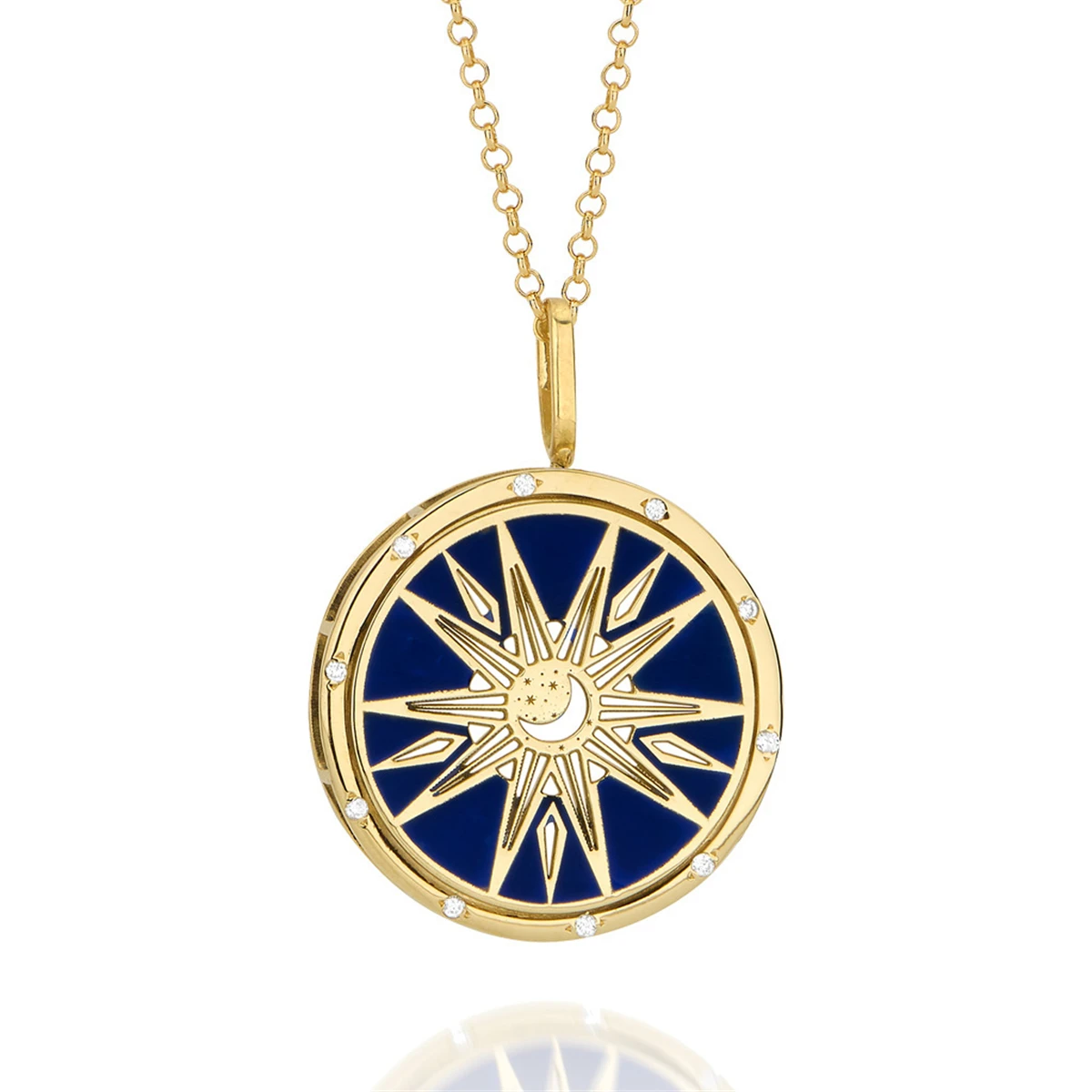 Tarot brand necklace, round brand pendant, sweater chain, stainless steel electroplated real gold 18K color protection jewelry image 6