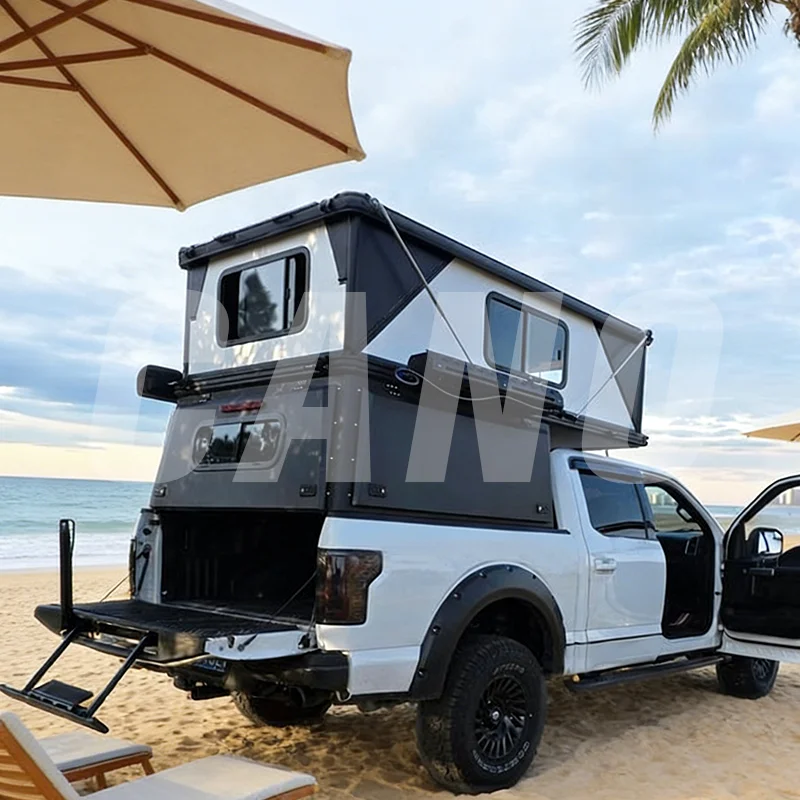 Waterproof Noise Preventionard  Aluminum Fram Hardshell  Rooftop Tent for Truck Overland Travel Family Camping Tacoma F150 Hilux