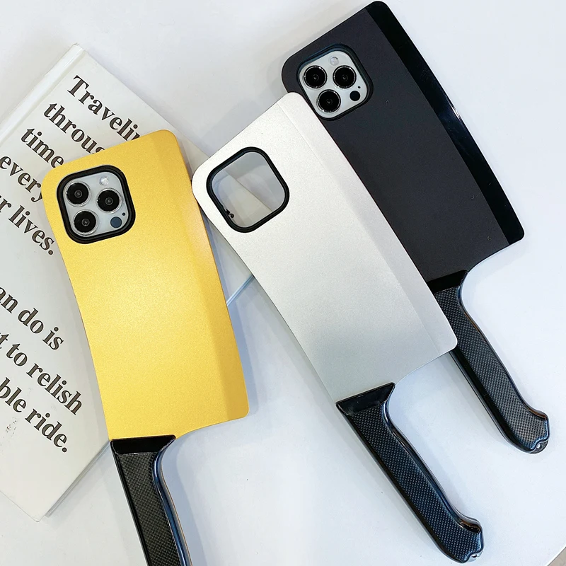 

3D funny simulated kitchen knife phone case for iPhone 16 15 14 13 12 11 Pro Max, the best gift choice