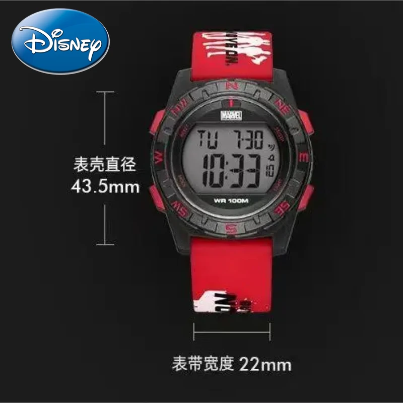 Disney Gift Marvel 50M wodoodporny wielofunkcyjny elektroniczny zegarek dla młodzieży Zegarek Relojes Sumergibles