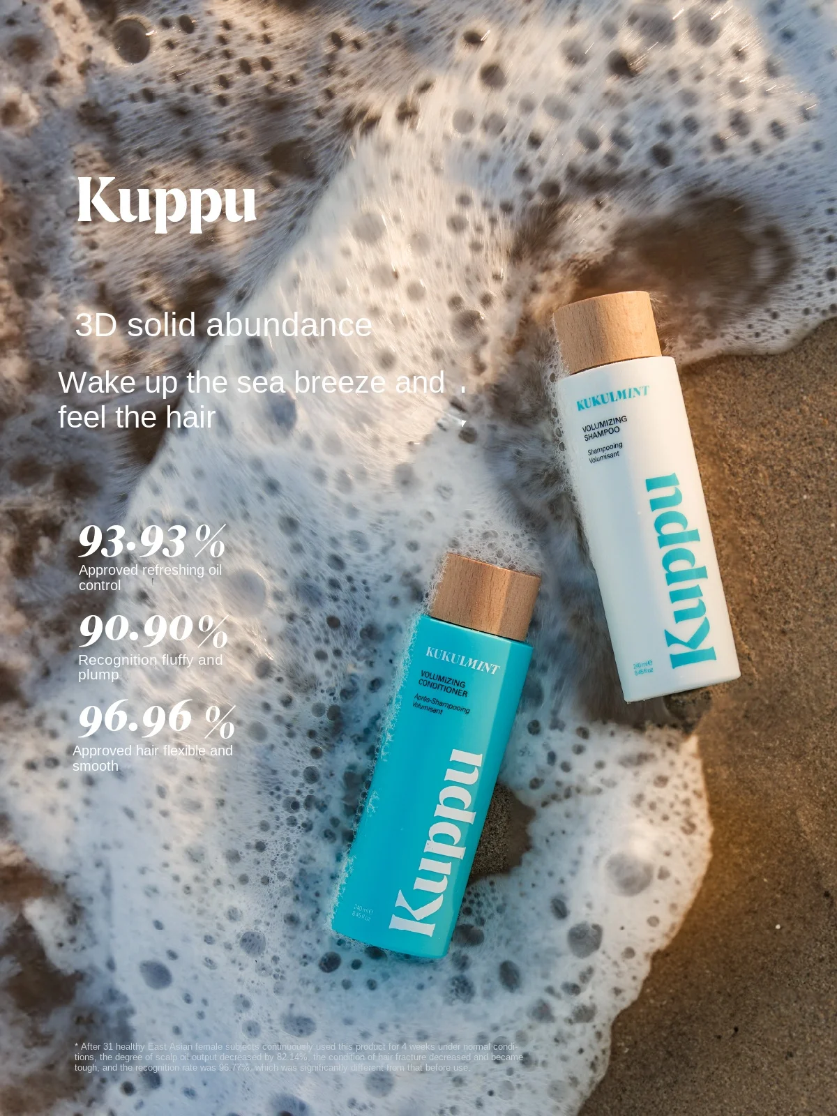 Kuppu Kukui Mint Care Set Sea Breeze Bottle Sulfate Free and Silicon Free