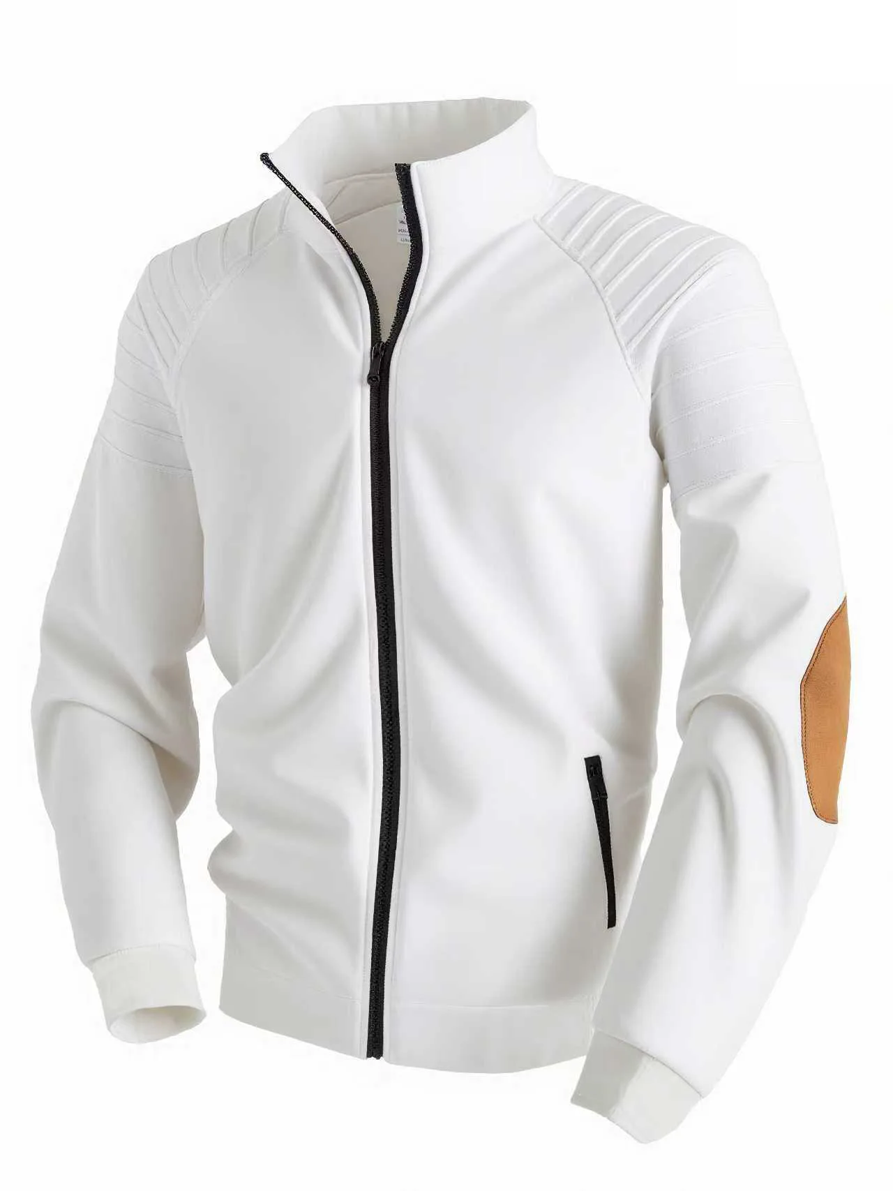 

New style men's jacket with zipper stand collar, multi-color, loose-fitting, long-sleeved, suitable for autumn and winter