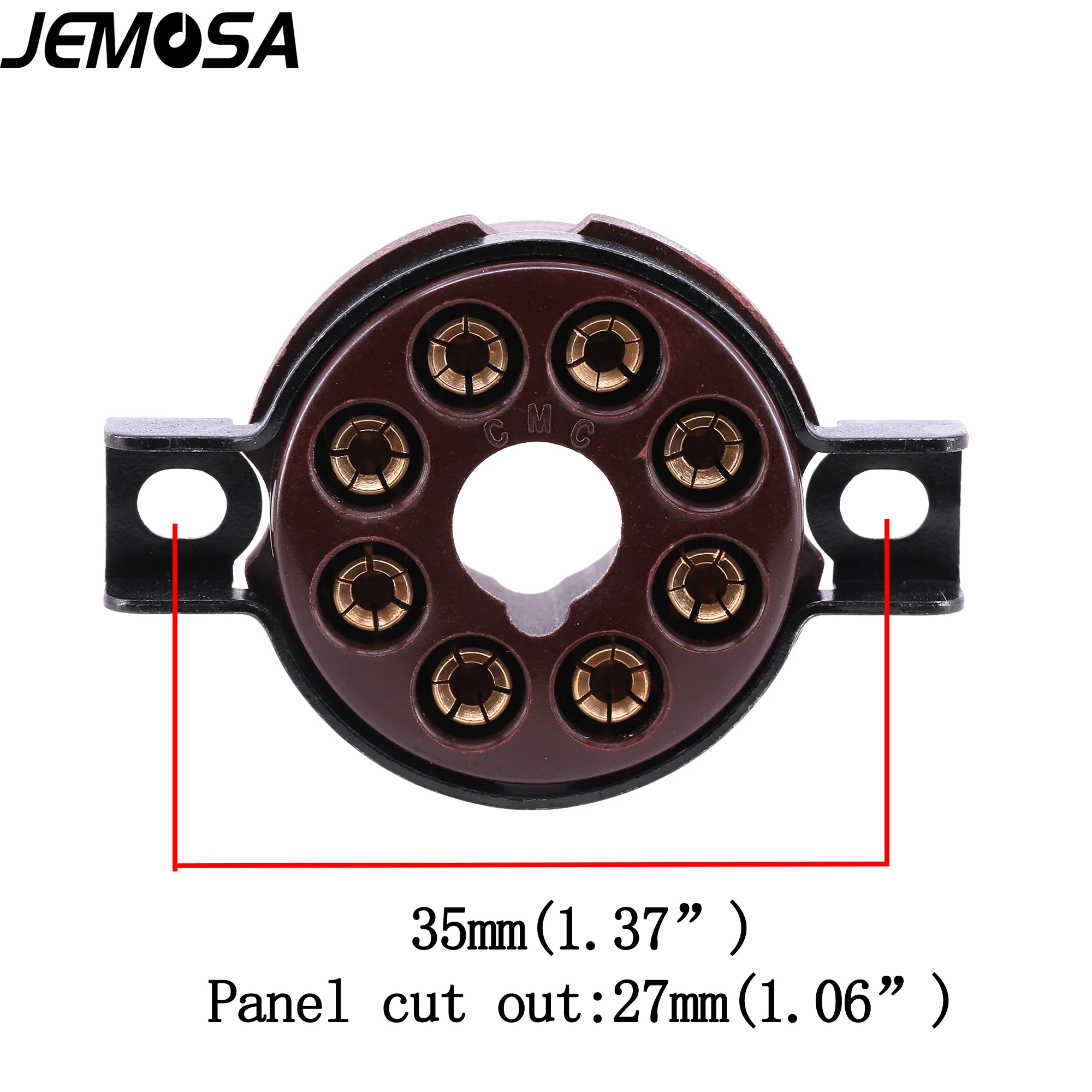 CMC-enchufe de tubo de 8 pines, baquelita marrón para 6SN7, KT88, EL34, 6550, 6L6, 6CA7, 6SL7, KT66, amplificador de Audio de tubo Vintage, HIFI
