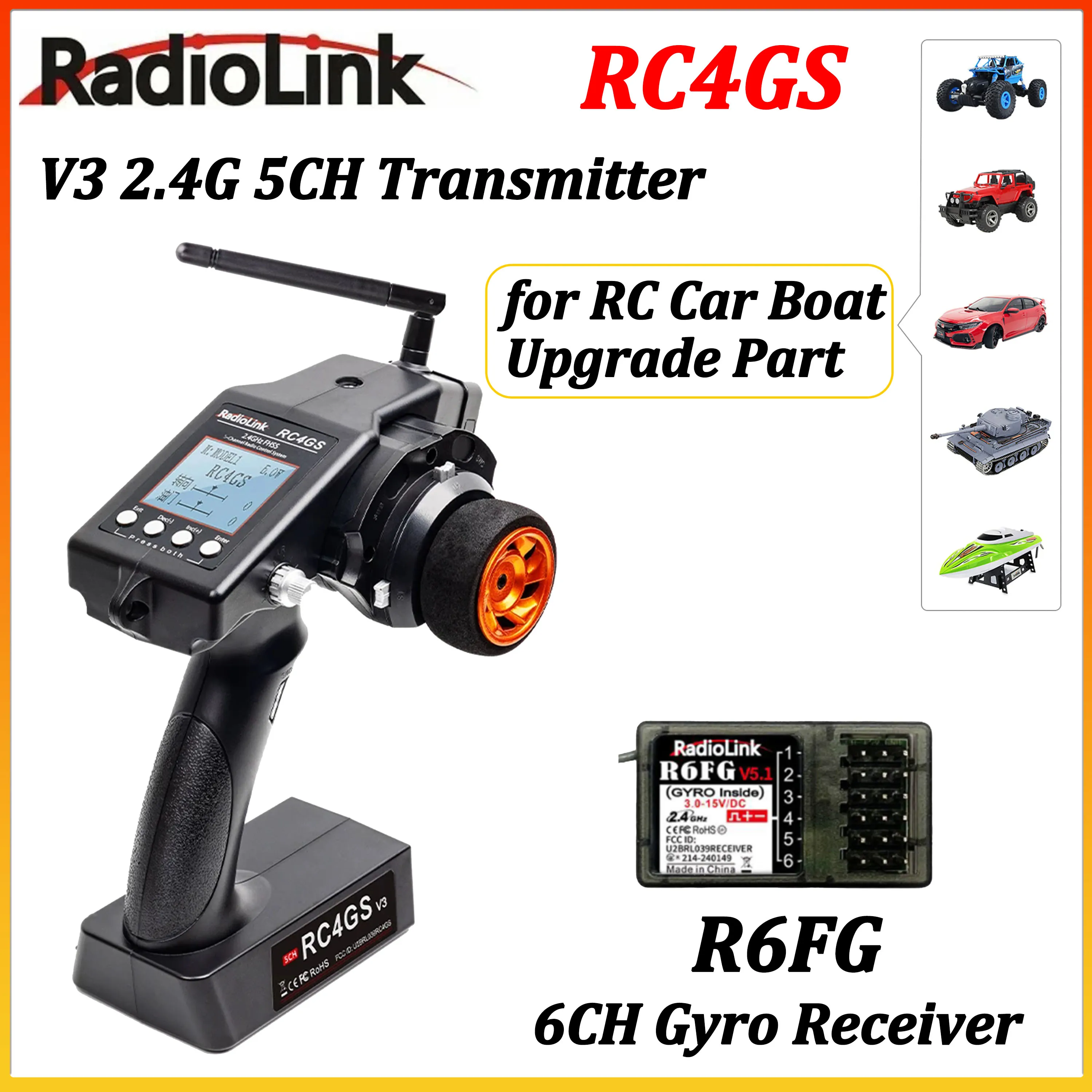 Drone Battery Strap - RadioLink RC4GS V3 2.4G 5CH Transmitter