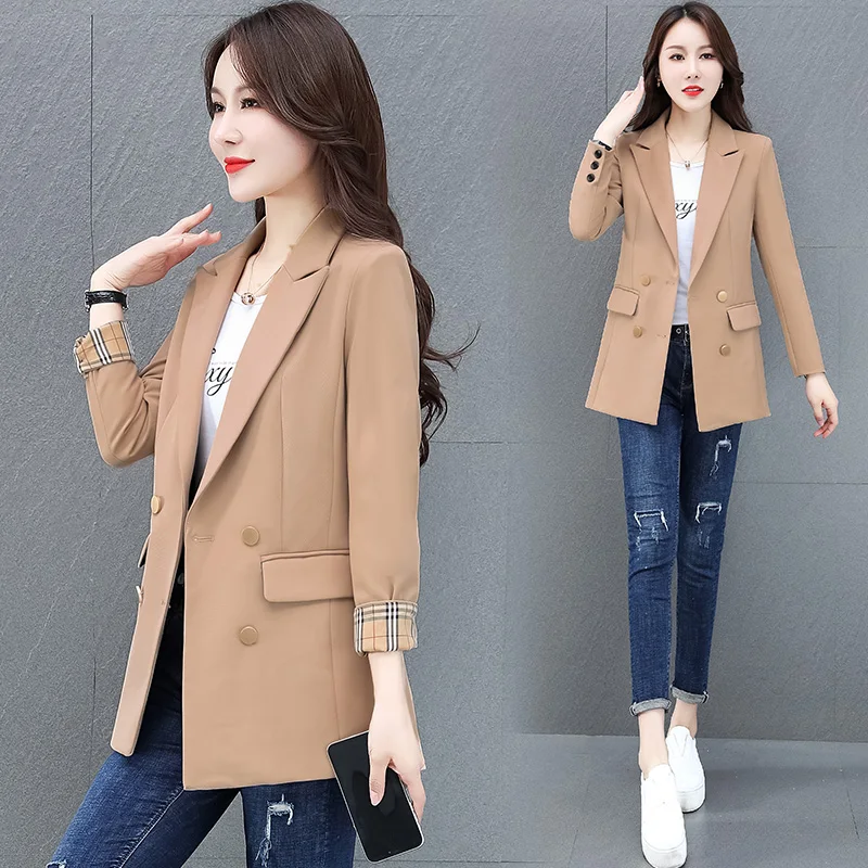 

Women's Blazer for Spring and Autumn, Mid-length Designer Niche Casual Korean-style British-inspired Internet-famous Suit Top