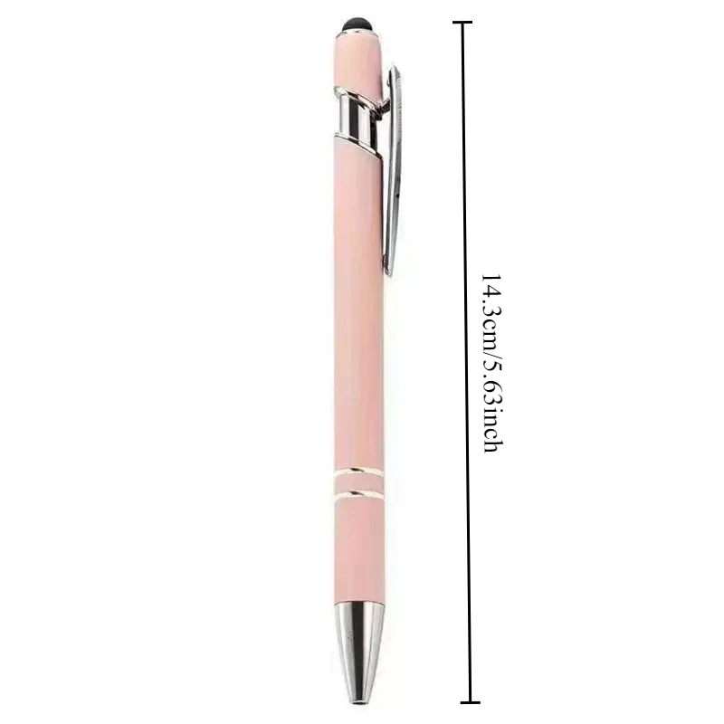Metal-sprayed Ballpoint Pen Aluminum Pole Beauty Pen Capacitive Stylus Anti-skid School Supplies Students' School Writing Pen view 6