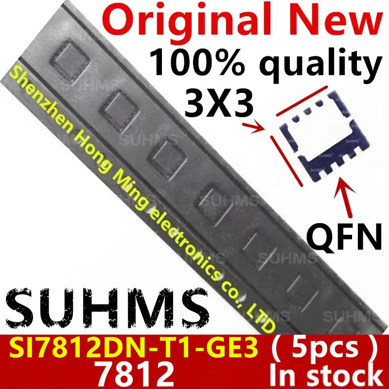 (5 piezas) 100% nuevo SI7812DN-T1-GE3 SI7812DN 7812 QFN-8