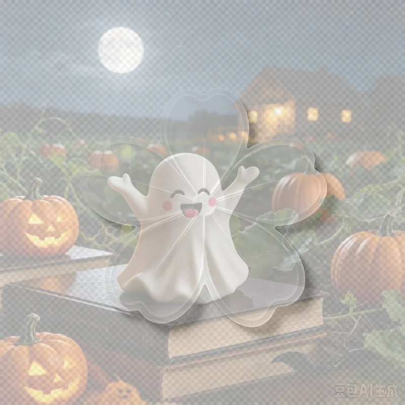 Unique Funny Halloween Ghost Figurine Spooky Statue 1PC Vibrant Ornament for Halloween Porch Patio Outdoor Decoration