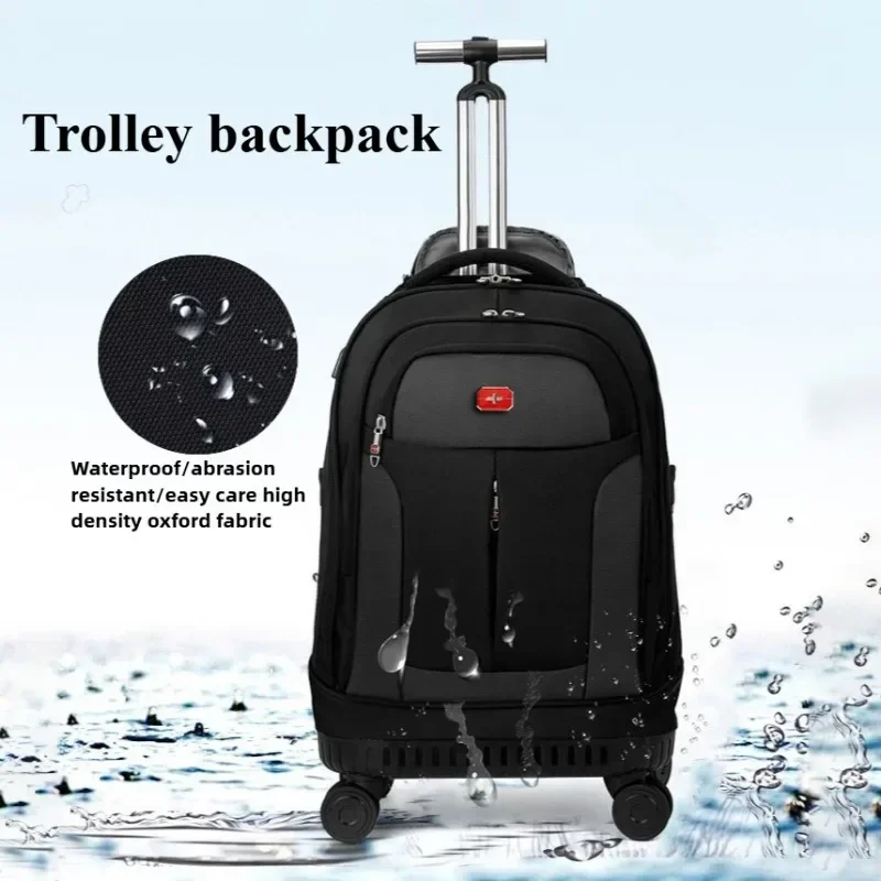 Tools Pull Rod Backpack Universal Wheel Large Capacity Professional Travel Waterproof Backpack Multifunctional Tools Packaging