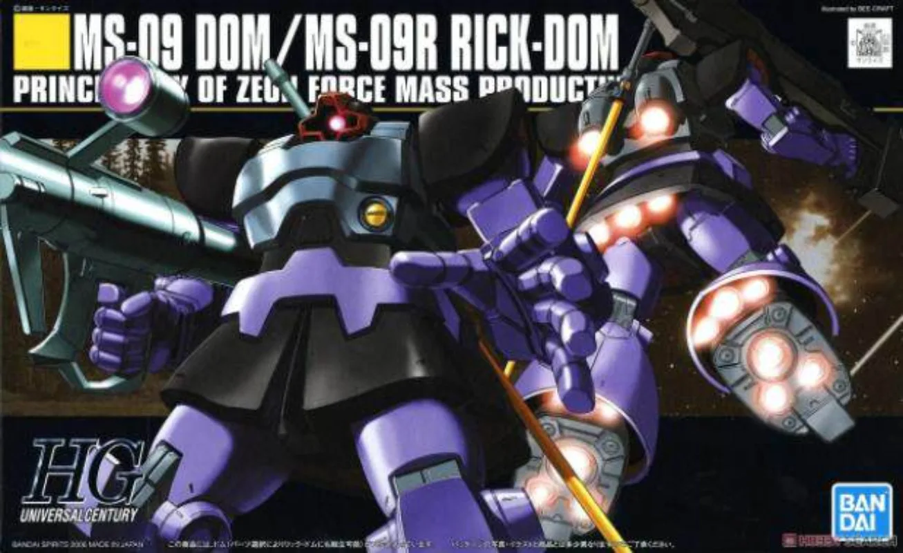 

Ready Stock Bandai HGUC 059 1/144 MS-09 DOM Space Type Gundam Model Kit