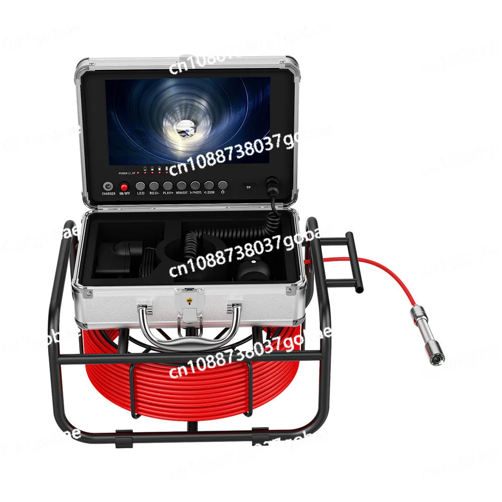 high definition 9 inch AHD video screen diameter 17mm stainless steel probe underwater pipe endoscope plugging instrument