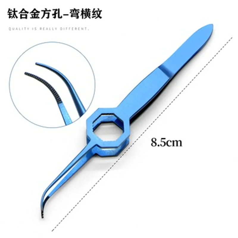 Hair Transplant Tweezers Implant Hair Extraction Hair Follicle Separation Professional Cosmetic Eye Elbow Iris Tweezers