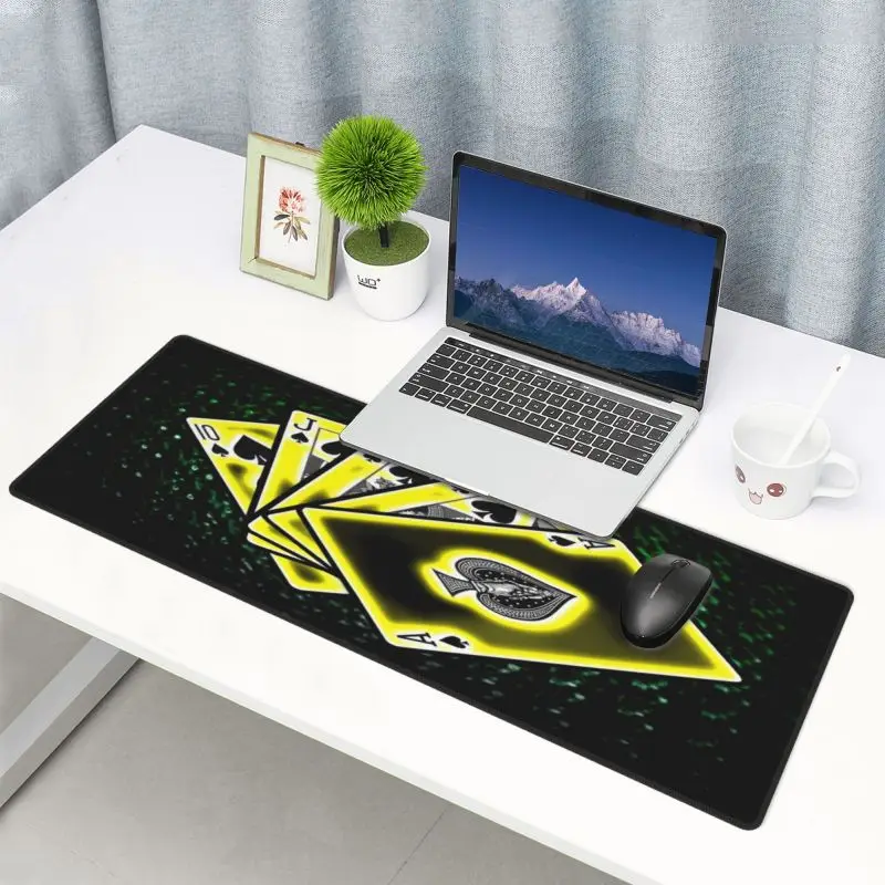 120x60CM Large Texas Hold'em Poker Mat Rubber Non-Slip Poker Table Pad Party Game Entertainment Accessories