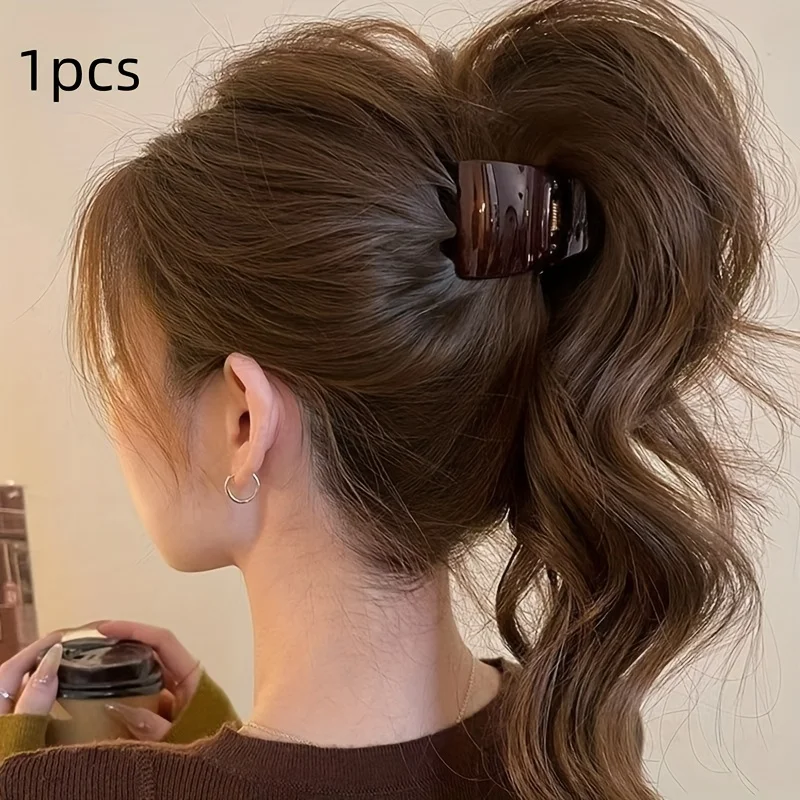 Matte Haarklammer für hohe Pferdeschwänze, Eleganter Haarschmuck für Damen, 2025 Neue Shark Clip Haarklammer für den Hinterkopf