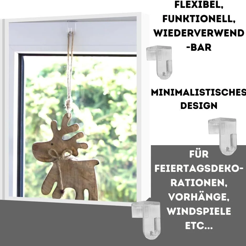 Transparent Curtains Door Hooks Christmas Decorations Door Hook Lighting Fixtures Flower Garlands Clips Decorative Hook image 2