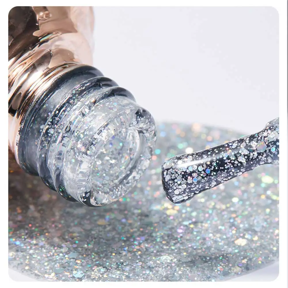 1~4PCS Nail Gel Polish Explosion Dazzling Sparkling Silver Gel Glitter Luxurious Hottest Sparkling Store Use Long-lasting Trendy