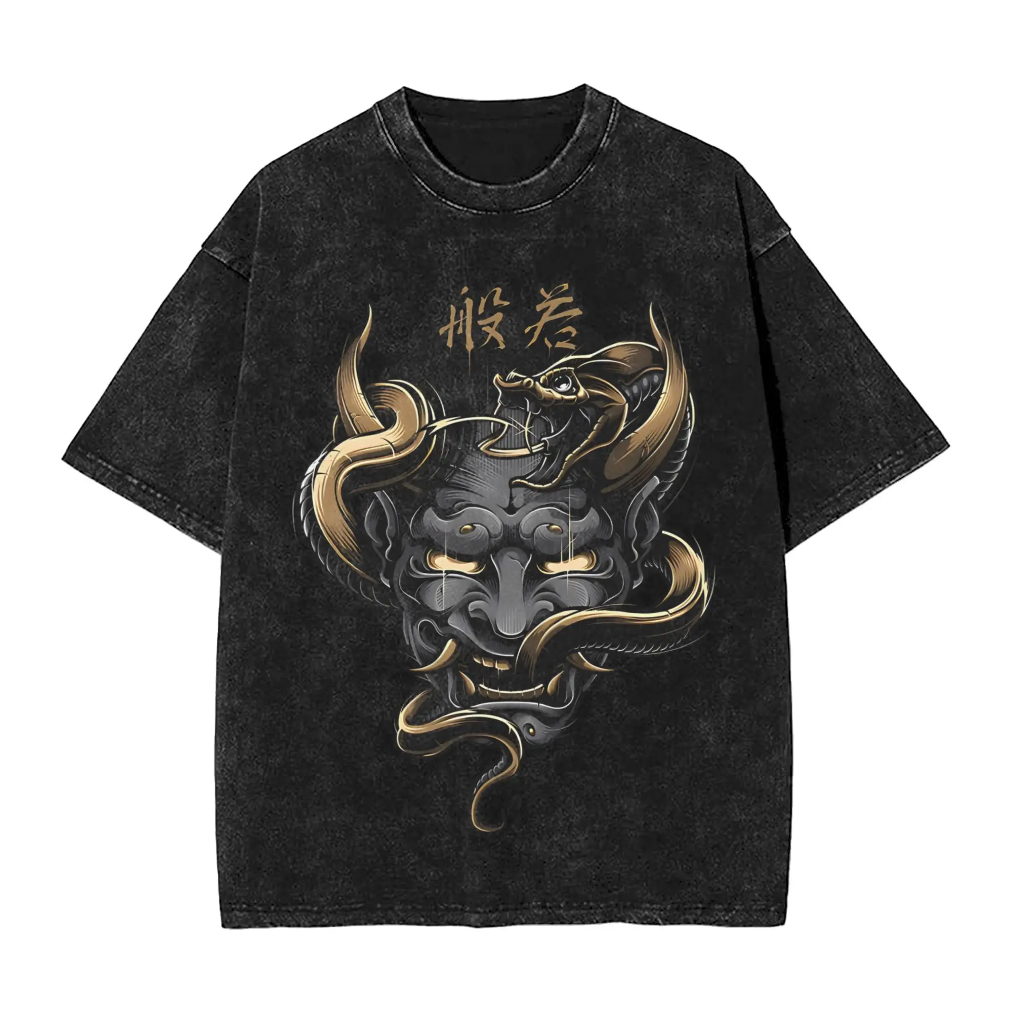 

Men Hannya Demon Tattoo T-Shirts Top Tees Summer Y2K Fun Short Sleeve T-Shirt O-Neck Harajuku Printed Tee Shirt Wholesale