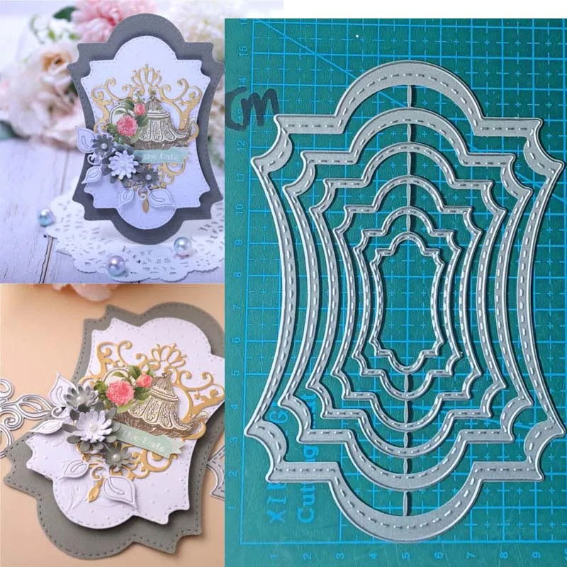 Frame border metal cutting dies Scrapbooking decoration paper craft knife mould blade punch template Embossing stencils