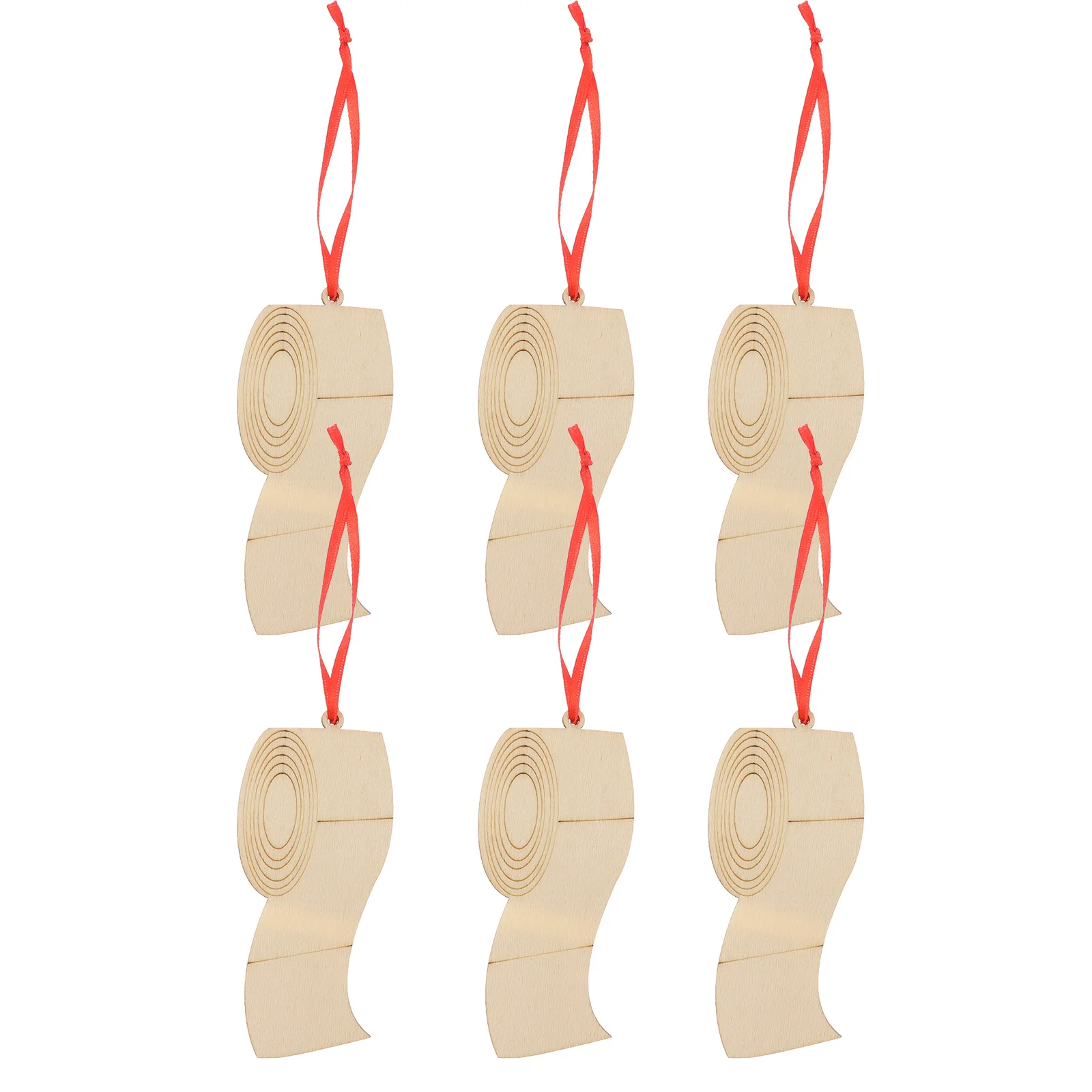 

6Pcs Wooden Graffiti Hanging Ornaments Christmas Blessing Pendants Family Xmas Decoration Tree Pendant Home Hanging Decor