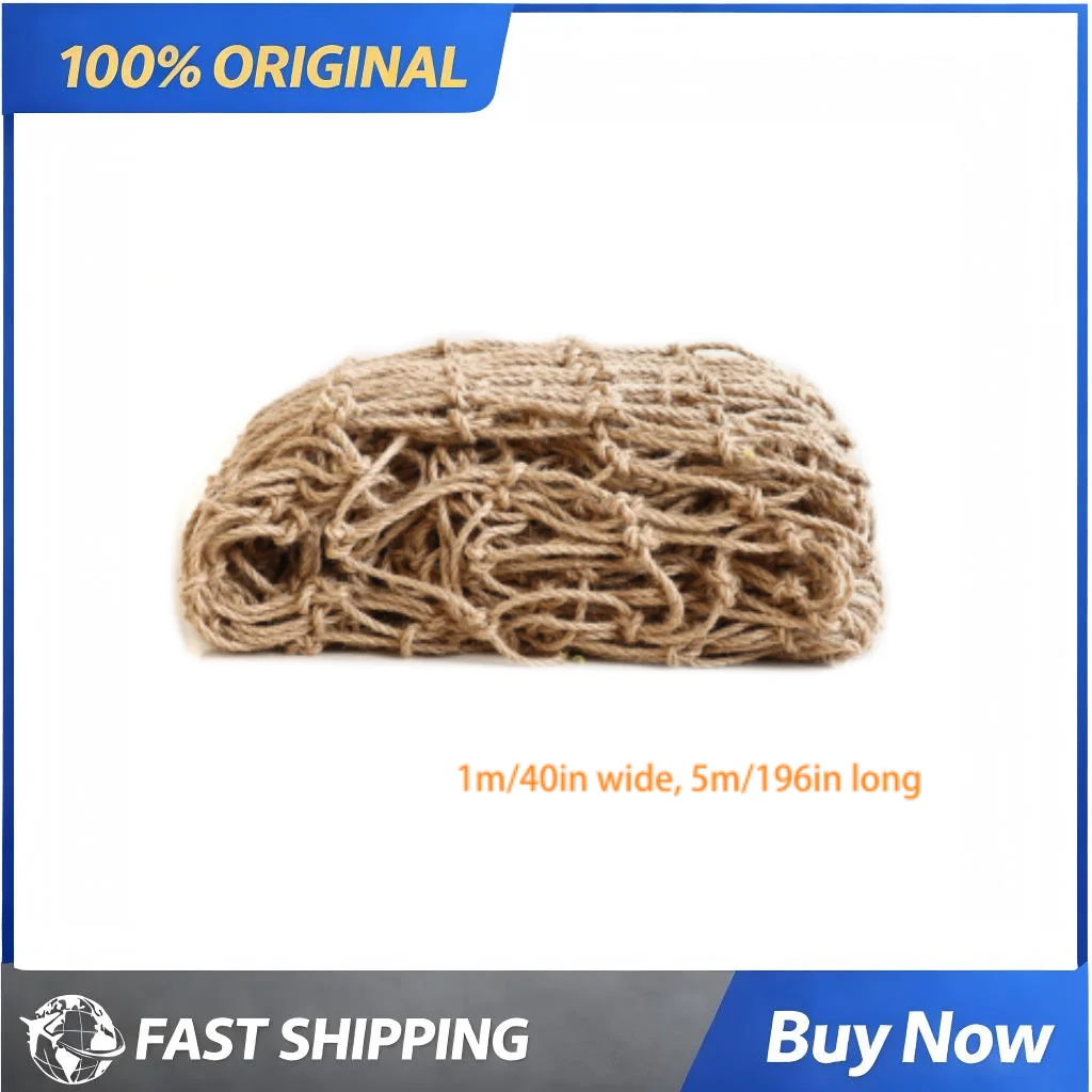 Filet de treillis en jute de 3 mm d'épaisseur, maille de 15 cm, support pour plantes grimpantes, balcon, escalier, mur, plafond, jardin, décoration intérieure