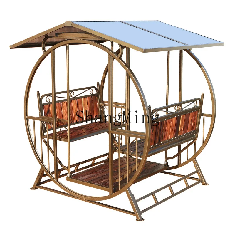

ZYH outdoor swing courtyard multi-person outdoor villa balcony garden leisure swing rocking chair