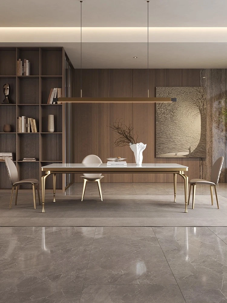 

Обеденный стол из натурального камня DD Natural Luxury, мраморный, премиум-класса, прямоугольный, для дома.