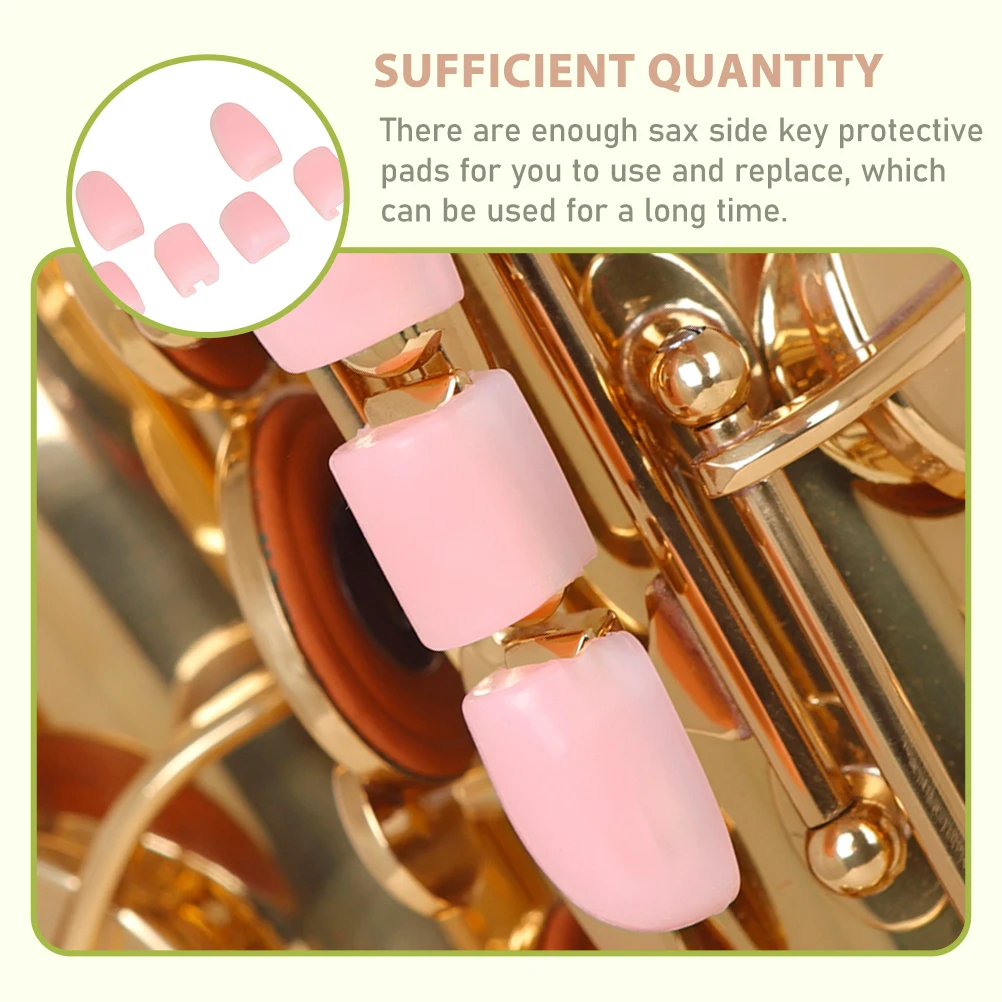 

6Pcs Silicone Sax Side Key Covers Protective Pads Stable Installation Suitable for Most Saxophone Models Accessories