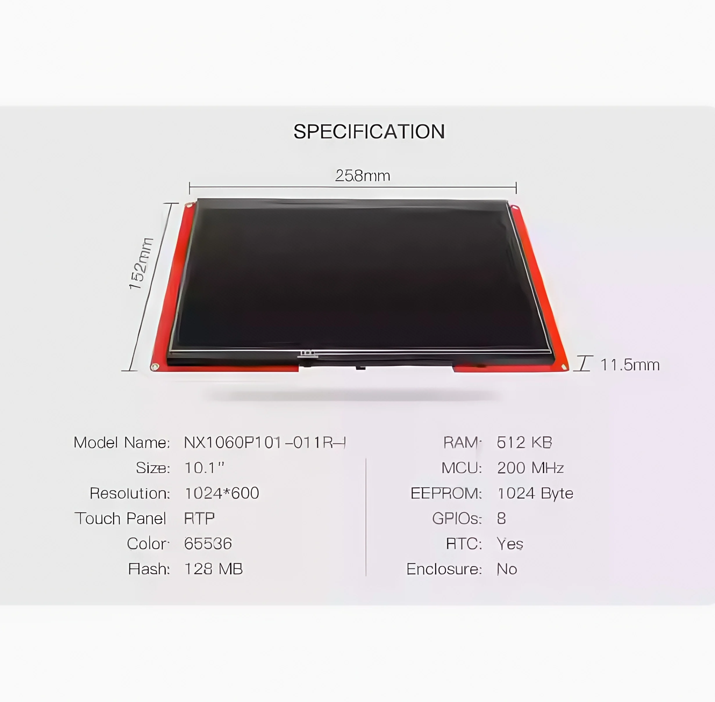 Nextion NX1060P101-011R-I NX1060P101-011C-I IPS HMI بالسعة شاشة تعمل باللمس مقاوم شاشة تعمل باللمس