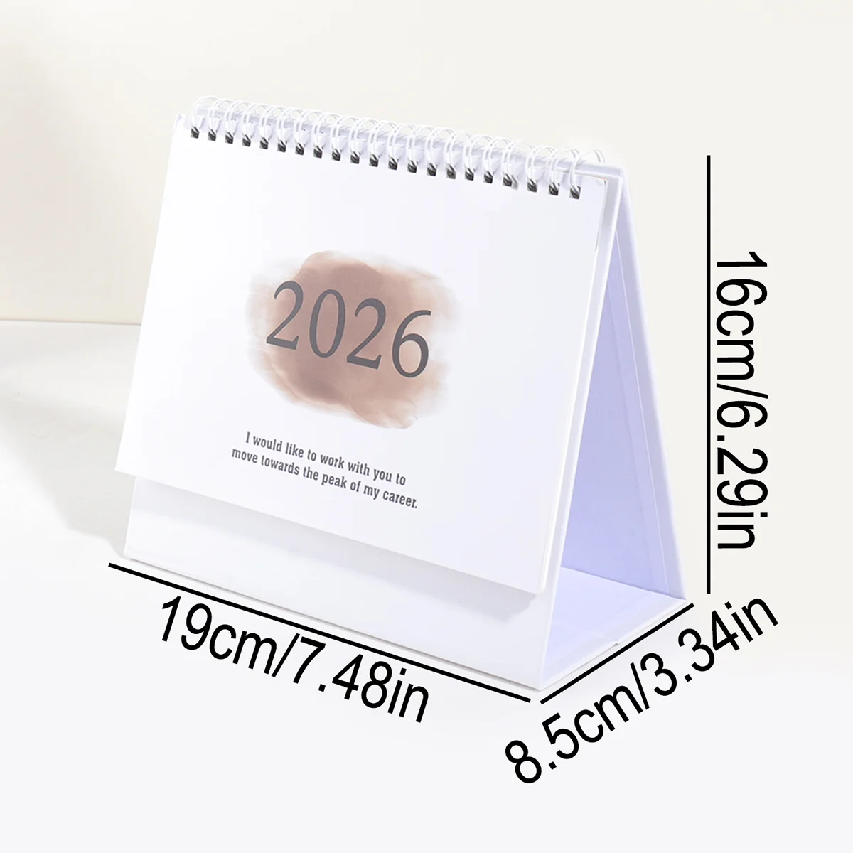 قطعة واحدة من تقويم سطح المكتب الشهري الجديد لعام 2026، قابل للطي، مذكرة خلفية، سطح مكتب المدرسة وديكور العطلات، ضروري للمنزل