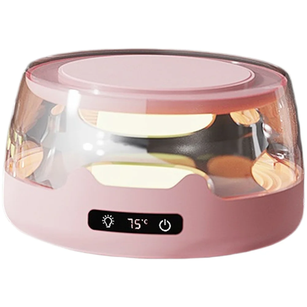 

Adjustable Temp Cup Warmer Mat with Auto Shut Off After 8 Hours Heat Dissipation Vents and 6 Color LED Mood Lighting