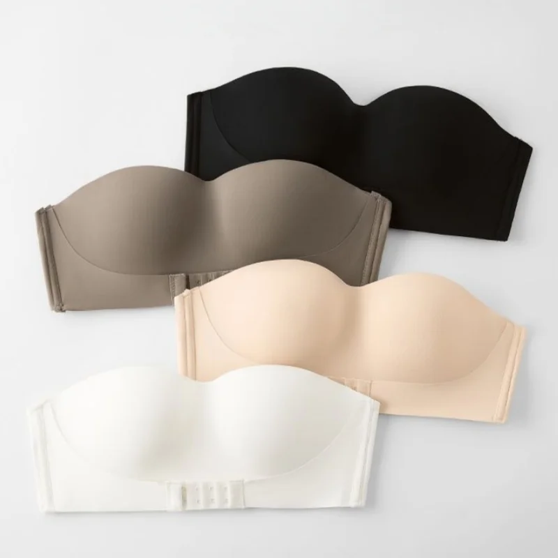 Seamless Push-Up Bras For Women 3/4 Cup Strapless Adjustable Bra Padded Brassiere Non-wire Comfort Underwear Sexy Lingerie S-XL