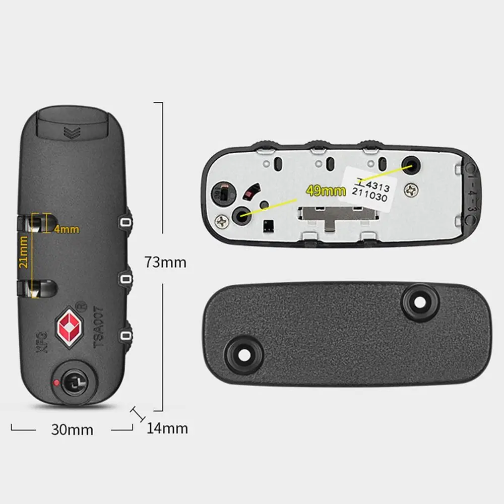 TSA 3 Digit Password Lock Security Lock Suitcase Luggage Coded Lock Cupboard Cabinet Locker Padlock Travel Bag Lock