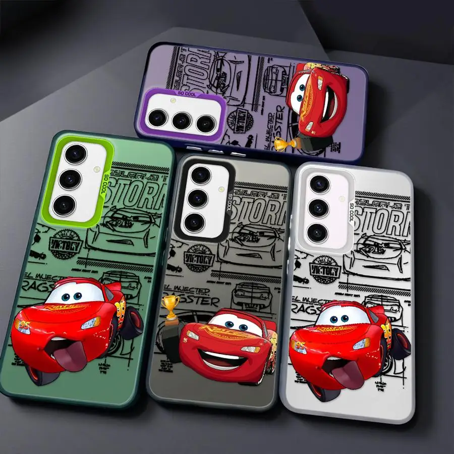 Custodia morbida per Samsung Galaxy A53 A73 A35 A26 A36 A72 A51 A56 A55 A54 A52 A71 Disney Lightning McQueen