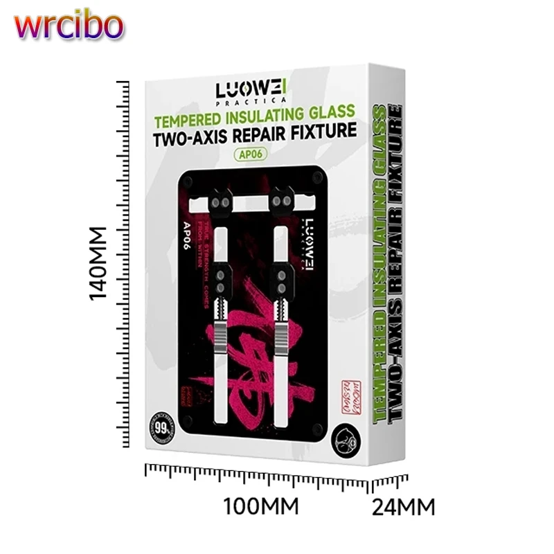 

Luowei LW-AP06 Tempered Insulating Glass Motherboard Clamp Heat Resistance Mobile Phone Logic Board Chip CPU Holder Fixture Tool