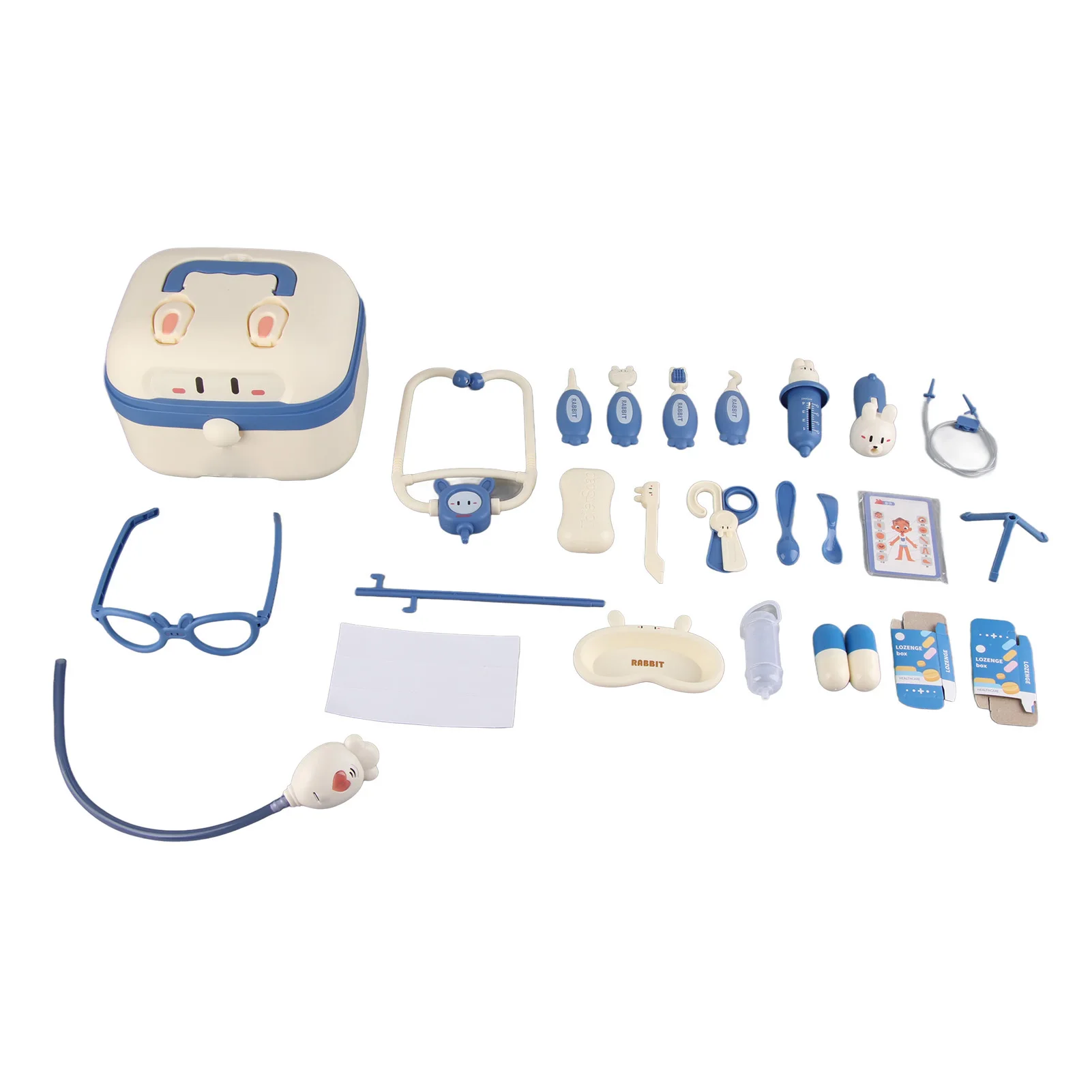 ألعاب طبيب الأطفال ZK20 مجموعة أدوات طب الأسنان الممرضات التعليمية للأطفال باللون الأزرق