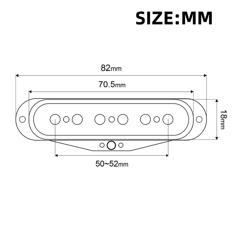 Electric Guitar Pickup with Open Brass Cover Fiber Spool ST Pickup Vintage Style Chrome Alnico 2 Staggered ST Style