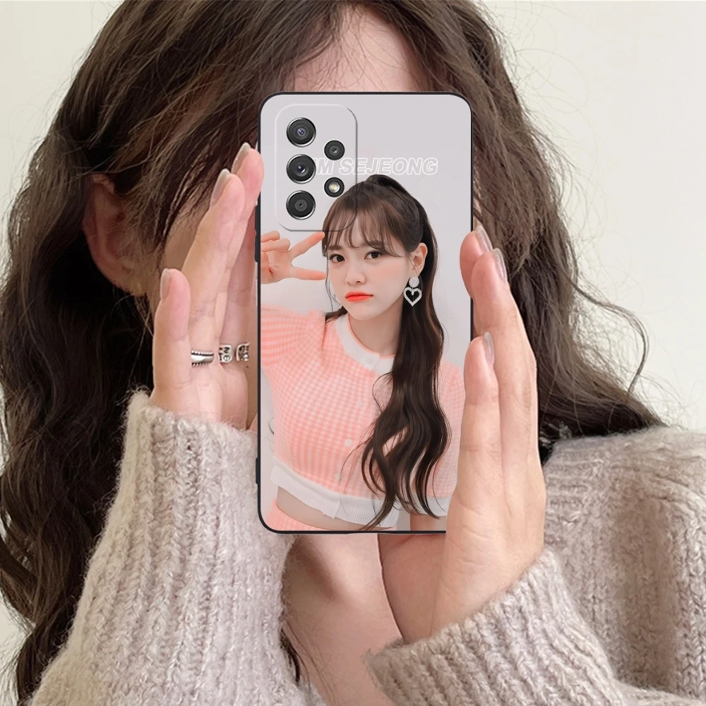 Cute Kim SeJeong Mobile Cell Phone Case for Samsung Galaxy A91 73 71 70 54 53 52 34 24 23 21 S 5G Black Soft Phone Cover Shell