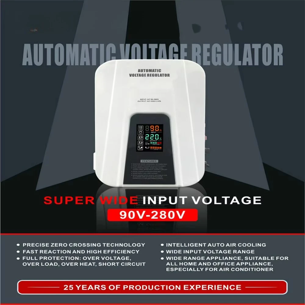 Single Phase 220V AC Home Use Electrical Stabilizer 10kva Automatic Voltage Regulator Copper AVR view 4