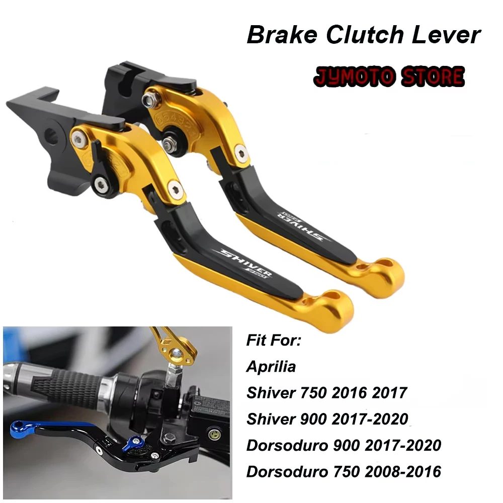 

For Aprilia Shiver 750 900 Dorsoduro 900 750 Motorcycle Extendable Short Brake Clutch Lever Set Folding Aluminum Handlebar Lever