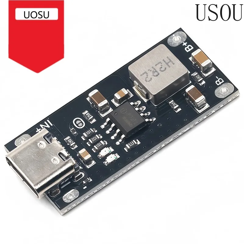 1-3PCS Type-C USB Input High Current 3A Polymer Ternary Lithium Battery Quick Fast Charging Board IP2312 CC/CV Mode 5V To 4.2V