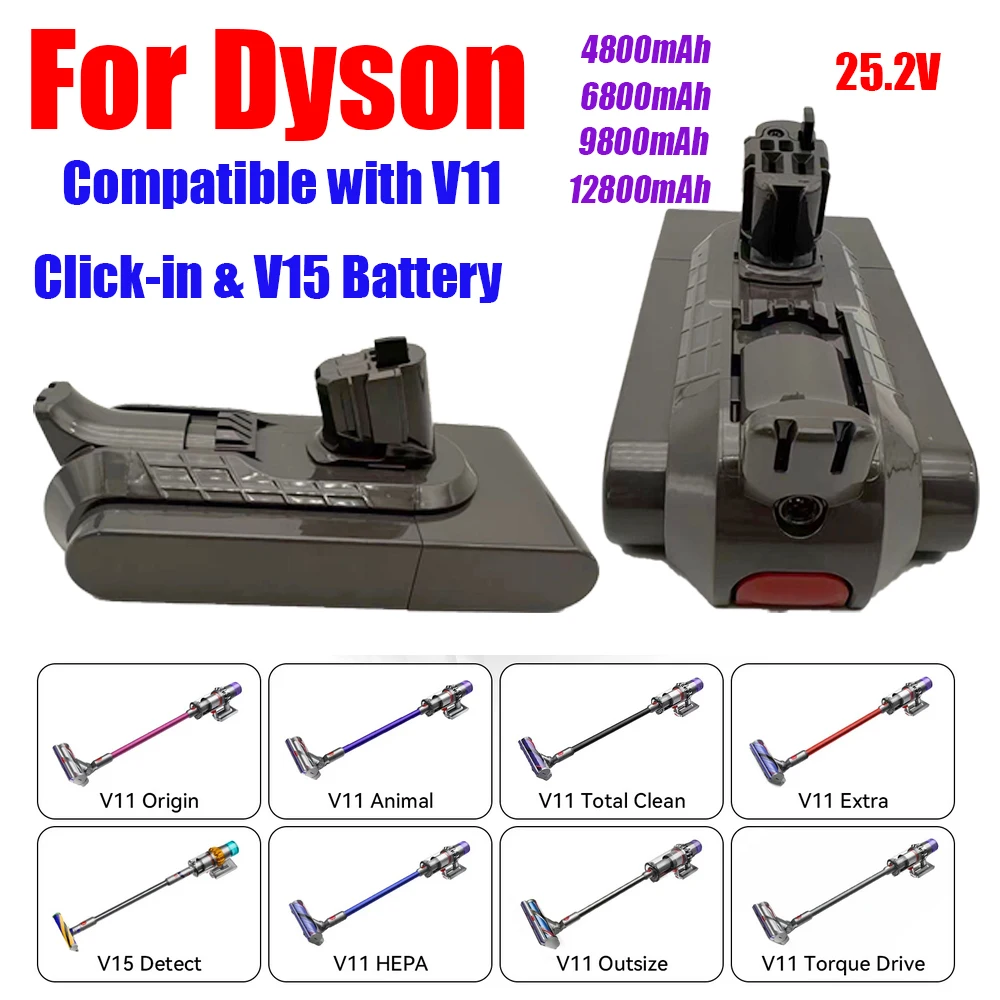 

12,8 Ач V11 Сменный аккумулятор для Dyson V15, кнопка включения, стиль установки, аккумулятор V11 V15 SV15 SV16 SV22 970425-01