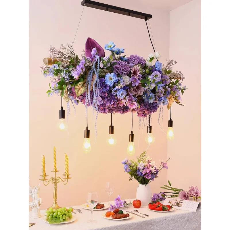 

Bar chandelier creative restaurant decorative lamp flower shop chandelier window sun room courtyard decorative plant lamp