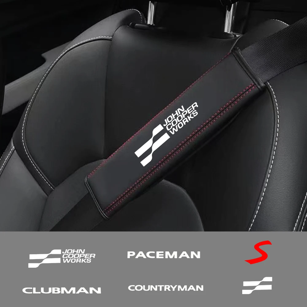 1Pcs Car Seat Belt Safety Belt Shoulder Cover Padding Pad for MINI Cooper F66 John Cooper Works Countryman F65 F67 F55 F56 F60