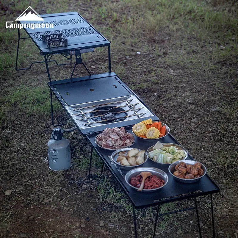 طاولة CAMPINGMOON CK-25BK-1PIGT متعددة الاستخدامات مناسبة لتغطية موقد سنو بيك ملحقات طاولة تخييم خارجية - 3