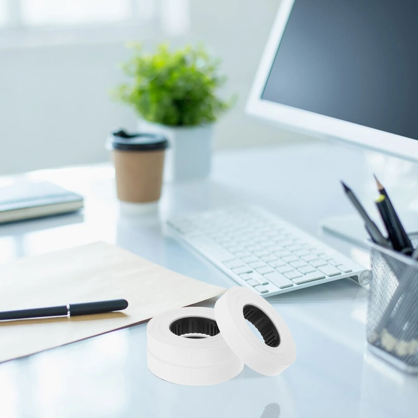 Special Paper for Pricing Machine Tag Labeller Accessories Sticker White Copper Plate Stickers