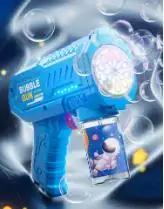 10 ثقوب الأطفال الكهربائية فقاعة بندقية صاروخ الصابون التلقائي آلة فقاعة الاطفال الصيف في الهواء الطلق فقاعة تهب لعب للأطفال #1