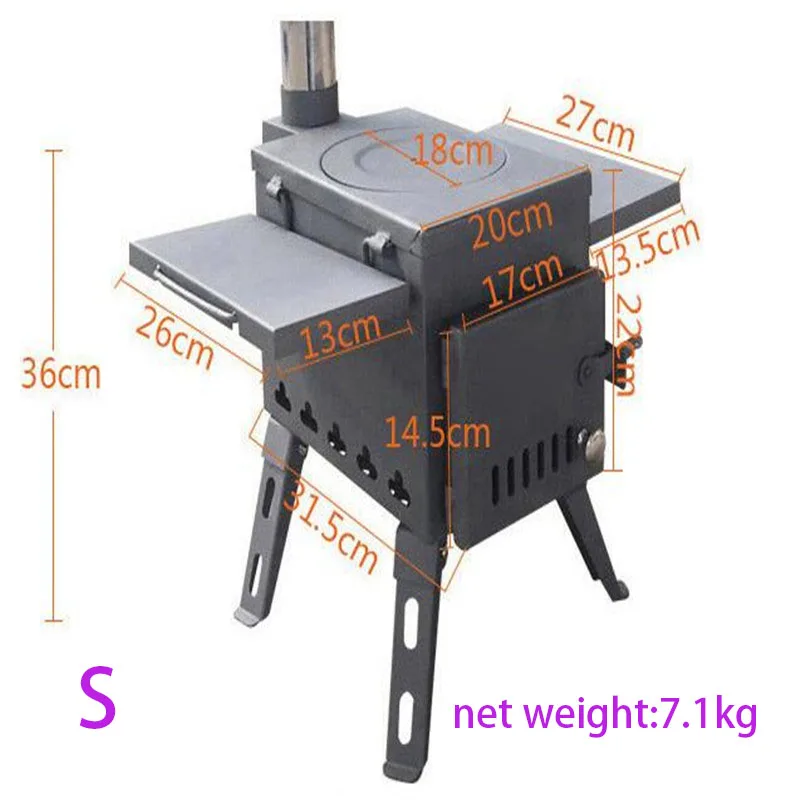 

Outdoor Energy Saving Firewood Stove, Portable Picnic BBQ Camping Supplies, Smoke-free Folding Camping Equipment S Style 2023