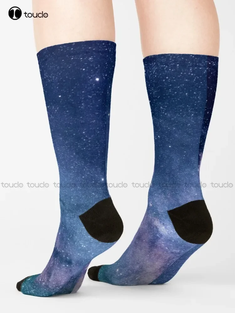 Blue Galaxy View - Bestseller  Socks Slipper Socks Christmas Gift Unisex Adult Teen Youth Socks Custom 360° Digital Print