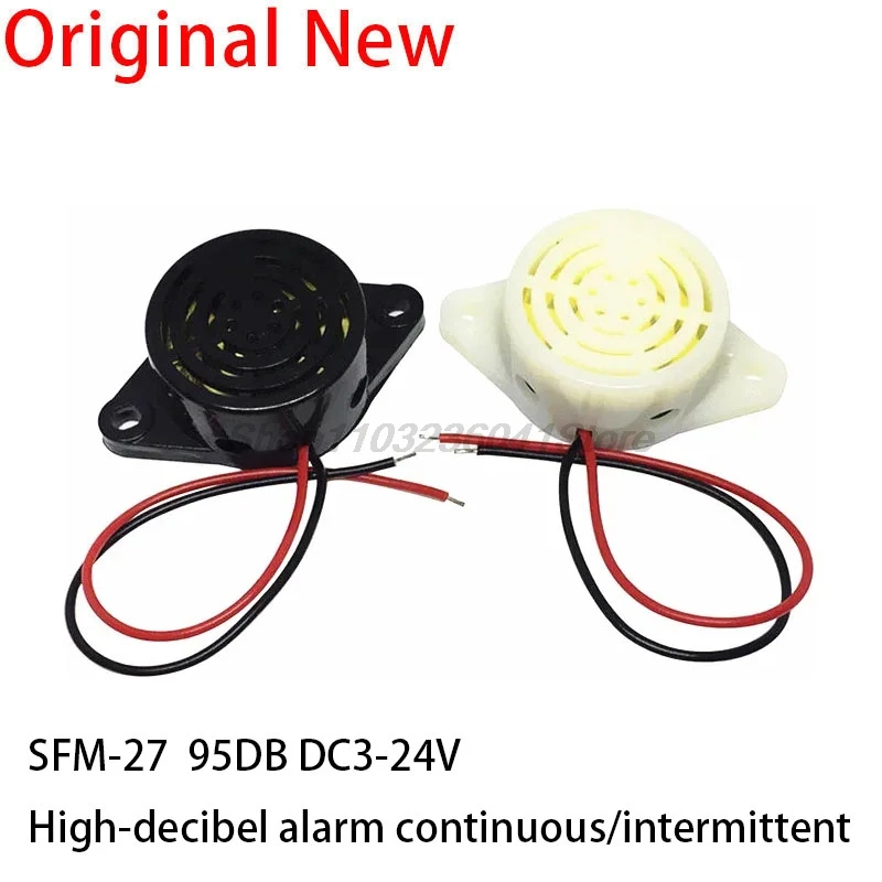 5PCS 95DB Alarm High-decibel 3-24V 12V Electronic Buzzer Beep Alarm Continuous intermittent Beep for Arduino SFM-27 HYT-3015