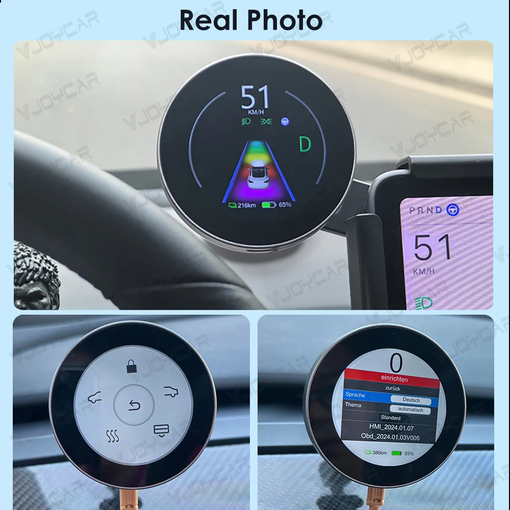 2024 Nieuwste Model Y 3 Prestaties Draadloze Dashboard Hud Cluster Optioneel 15W Draadloze Magne Oplader Touchscreen Eenvoudig Te Installeren